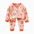 thumbnail image 1 of xaweyi Thick Blend Thermal Underwear Two Piece Set for Toddler Boys Girls Warm Long Sleeve Winter Indoor Homewear Suit Size 12-18 Months, 1 of 3