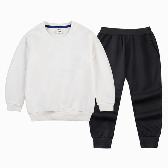 xaweyi Toddler Baby Boy Clothes Long Sleeve Crewneck Sweatshirt Casual Pants 2Pcs Fall Winter Outfit,Sizes 5-6 Years