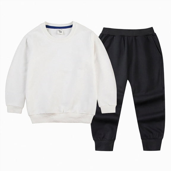xaweyi Toddler Baby Boy Clothes Long Sleeve Crewneck Sweatshirt Casual Pants 2Pcs Fall Winter Outfit,Sizes 5-6 Years