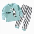 thumbnail image 1 of xaweyi Toddler Baby Boy Clothes Solid Color Long Sleeve Crewneck Sweatshirt Top Casual Pants Set 2Pcs Fall Winter Outfits, 1 of 4