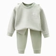 thumbnail image 1 of xaweyi Toddler Baby Boy Girl Fall Clothes Long Sleeve Sweatshirt Tops and Pants Set 2Pcs Winter Outfits,Sizes 5-6 Years, 1 of 5