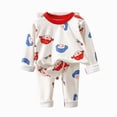 thumbnail image 1 of xaweyi Toddler Boy Clothes, Baby Boys Cute Long Sleeve Patchwork Sweatshirt Tops Pants Outfit Set 2Pcs Set, 1 of 4