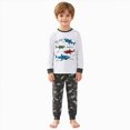 thumbnail image 1 of xaweyi Toddler Boys Cute Cartoon Dinosaur Printed 2 Piece Long Sleeve Outfit Stylish Soft Home Pajamas Size 6-7 Years, 1 of 9