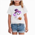 thumbnail image 1 of xaweyi Youth Girls Halloween Casual Tee Crew Neck Short Sleeve Fun Cartoon Graphic Fashion T Shirt, 1 of 8