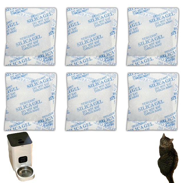 xcivi 6 Pack Pet Food HYZ01 Desiccant Bags for Voluas Automatic Cat Dog