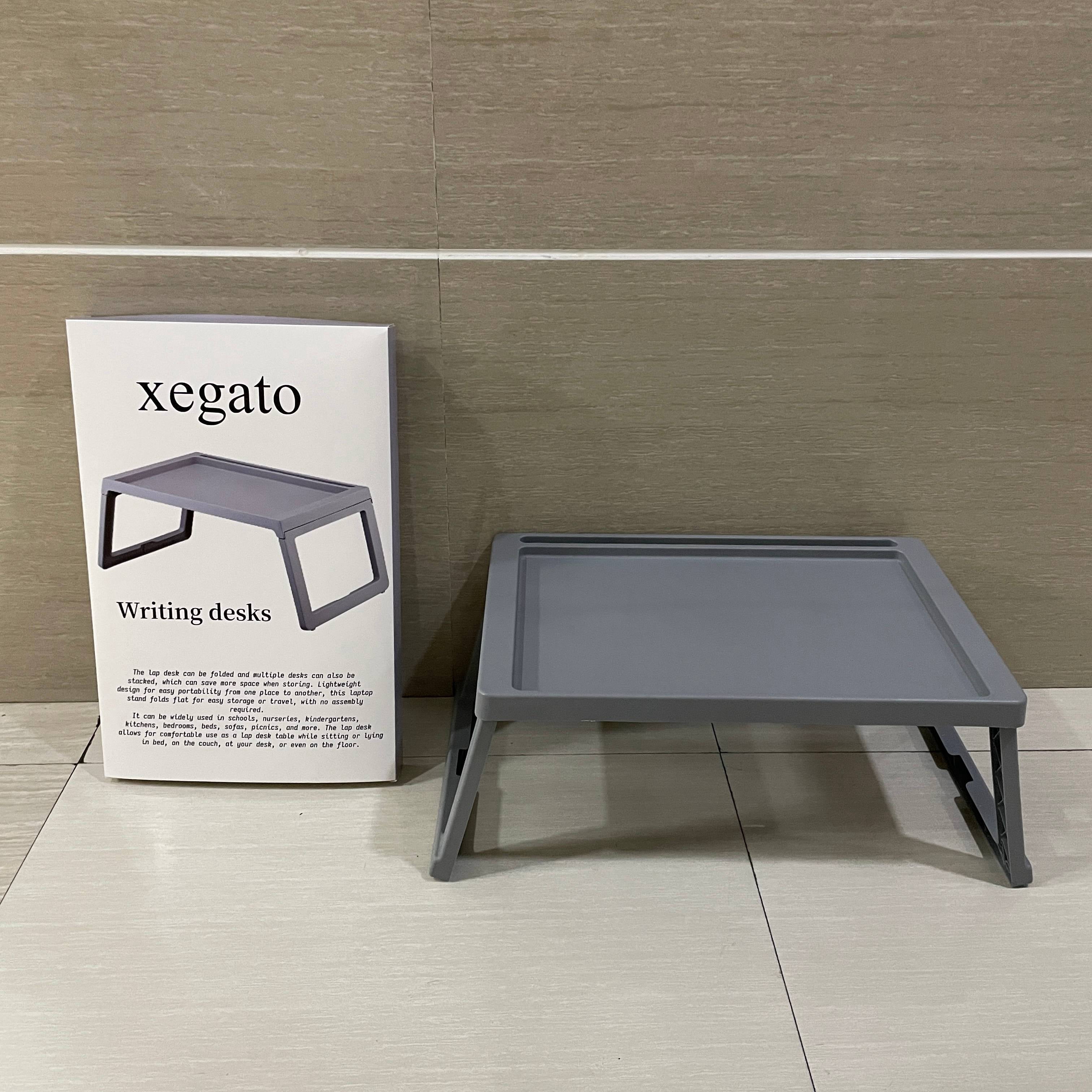 xegato Writing desks,Desk for Laptop - Foldable Laptop Desk for Bed and Couch, Portable and Lightweight Tablet Stand for Bed Breakfast, Working, Reading, and Writing