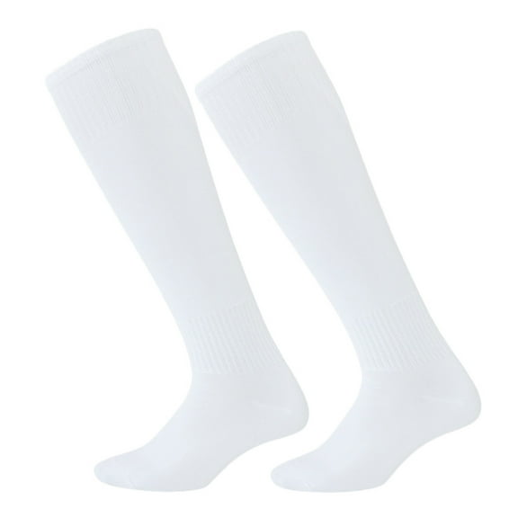 xeoereki Long Tube Socks Breathable Sweat Absorption No Odor Elastic Long Tube Socks for Playing Football White