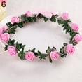 thumbnail image 1 of xeoereki Rose Flower Crown Headband Wreath Party Wedding Bridal Garland Hairband Headwear Pink, 1 of 4