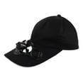 thumbnail image 1 of xeoereki Summer Unisex Outdoor Sports Baseball Caps Hats with Solar Power Cooling Fan Black, 1 of 5