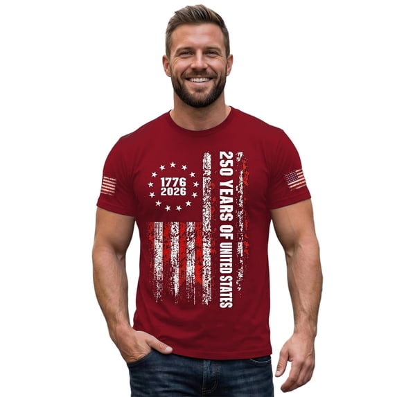 xfsWaSs 250th Anniversary USA Shirts Mens American Flag T-Shirt 4th Of July T Shirts Independence Day Graphic Tshirt Short Sleeve Tops Summer Basic Tees