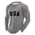 thumbnail image 1 of xfsWaSs 4th Of July Shirts For Men USA Patriotic Shirts Long Sleeve Round Neck T Shirt For Independence Day Celebrations Stylish Tops Fashion Tee Tops, 1 of 3