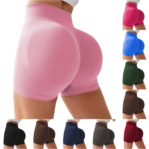 xfsWaSs Biker Shorts for Women High Waisted Tummy Control Workout Shorts Soft Stretchy Yoga Shorts Running Fitness Athletic Gym Shorts