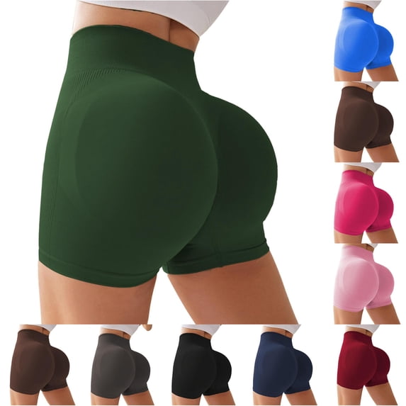 xfsWaSs Biker Shorts for Women High Waisted Tummy Control Workout Shorts Soft Stretchy Yoga Shorts Running Fitness Athletic Gym Shorts
