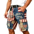 thumbnail image 1 of xfsWaSs Cargo Shorts for Men Independence Day Cargo Shorts Casual Summer Outdoor Activities Patriotic 4th Of July Short With Pockets Work Short Pants, 1 of 4