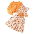 thumbnail image 1 of xfsWaSs Girl's 2 Piece Outfits Sleeveless Floral Dress Sundress And Long Sleeve Ruffle Cropped Cardigan Set Girls Spring Summer Clothing Sets 6-7 Years, 1 of 9