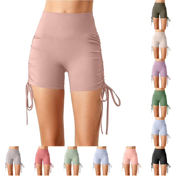 xfsWaSs High Waisted Biker Shorts for Women Tummy Control Soft Yoga Shorts Lightweight Stretch Workout Leggings Shorts Athletic Short