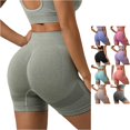 thumbnail image 1 of xfsWaSs High Waisted Workout Leggings Shorts for Women Fashion Casual Seamless Yoga Shorts Soft Stretchy Fitness Sports Shorts Active Bottoms, 1 of 3