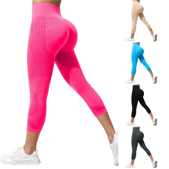 xfsWaSs Leggings for Women High Waist Seamless Yoga Pants Workout Leggings Capris Soft Stretchy Fitness Running Cropped Pants Active Wear