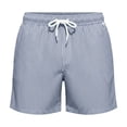 thumbnail image 1 of xfsWaSs Men's Casual Shorts Striped Beach Shorts Summer Swim Trunks Lightweight Elastic Waist Drawstring Bottoms Relaxed Fit Shorts Stylish Bottoms, 1 of 4