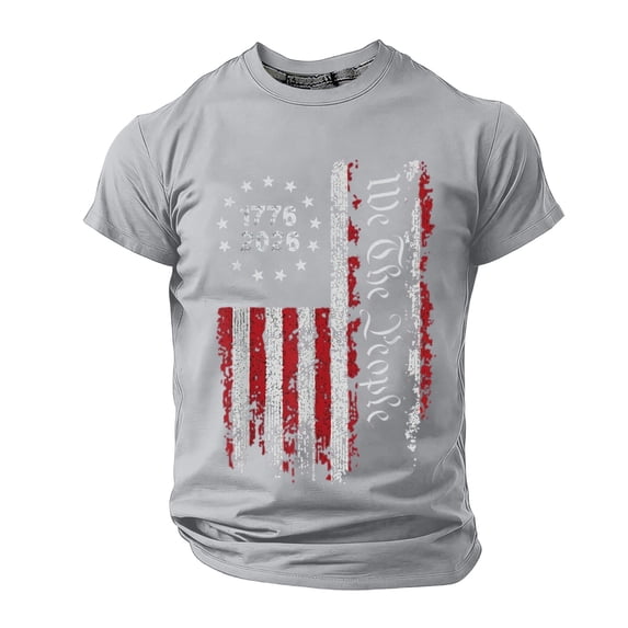 xfsWaSs Men's T-Shirt 250 Years Anniversary Shirts Graphic Print Short Sleeve T Shirts Casual Crew Neck Tee 250th Anniversary USA Shirts Fashion Tshirt Tops