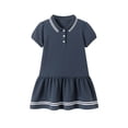 thumbnail image 1 of xfsWaSs Toddler Girl Sporty Dress Summer Girls Dress Cute School Uniform Polo Dresses Casual Childrens Sundress Leisure School Outfit 5-6 Years, 1 of 6