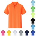 thumbnail image 1 of xfsWaSs Womens Polo Shirts Summer Short Sleeve Button-Up Collared Tops Breathable Fashion Business Work Shirt Solid Color Golf T-Shirts, 1 of 4