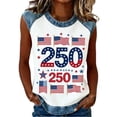 thumbnail image 1 of xfsWaSs Womens Tank Tops Summer 4th Of July Casual Sleeveless Tank Top American Flag Print T-Shirt Patriotic Shirts Vintage Tees Blouses Soft Comfy Tanks, 1 of 3