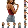 thumbnail image 1 of xfsWaSs Womens Tank Tops with Built In Bras Camisole Adjustable Spaghetti Strap Tank Top Soft Basic Undershirts Camis Layering Shirts, 1 of 7