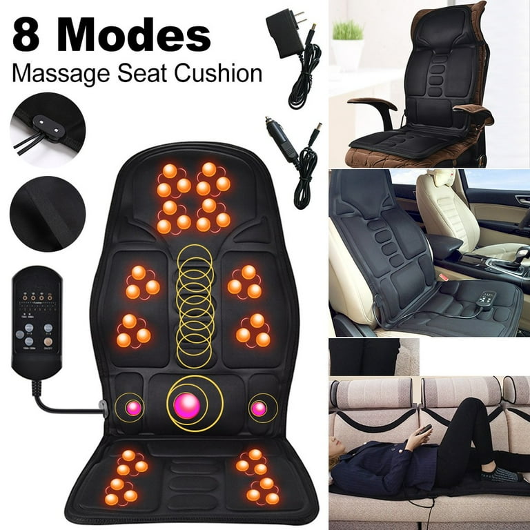 Vibration Massage Seat Cushion Heated Back Massager Home