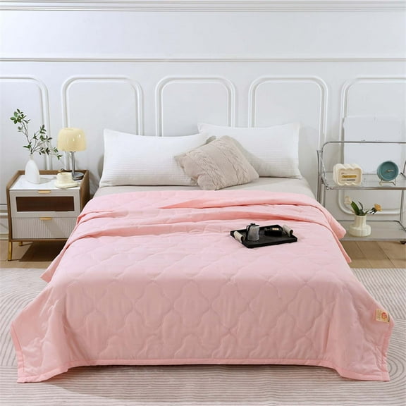 xgfhyjeh Cooling Blanket For Bed Couch, Super Soft Summer Cold Comforter for Hot Sleepers, Lightweight Breathable Solid Cotton Bedding Quilt Blankets for All Season,100*150cm