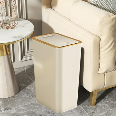 xgfhyjeh Office Trash Can for Kitchen Bathroom Bedroom Classroom Dining Room Family Room Plastic Slim Garbage Container Can Bin with Lid