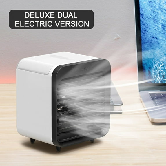 xgfhyjeh Portable Air Conditioners, Evaporative Mini Air Cooler, Small Electric Personal Air Cooling, Adjustable Quiet Standing Floor Fan for Room Office Home Bedroom Desktop