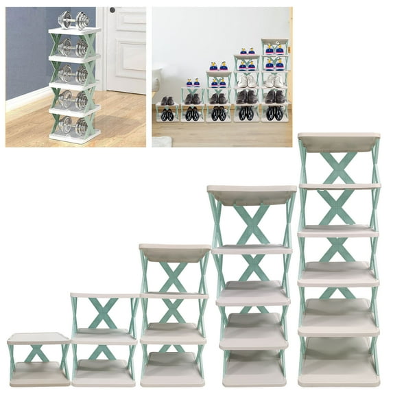 xgfhyjeh Shoe Rack Organizer for Closet, Stackable Boot Storage Shelf for Front Door Entrance, Free Standing Shoes Storage Stand for Entryway Small Space, Modern Shoe Cabinet