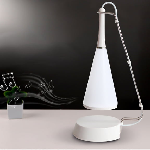 xgfhyjeh Small Table Lamp for Bedroom Contemporary Bedside Side End Led Table Lamp With Bluetooth Speaker Modern Natural Nightstand Light Home Office Room Decor Decoration, Touch Control,Plastic