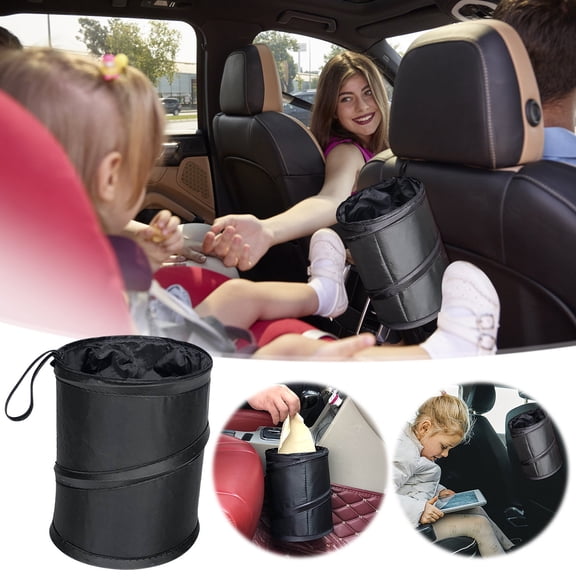 xgfhyjeh Trash Can Car Bathroom Kitchen Office Bedroom om Plastic Small Slim Garbage Container Can Bin with Lid