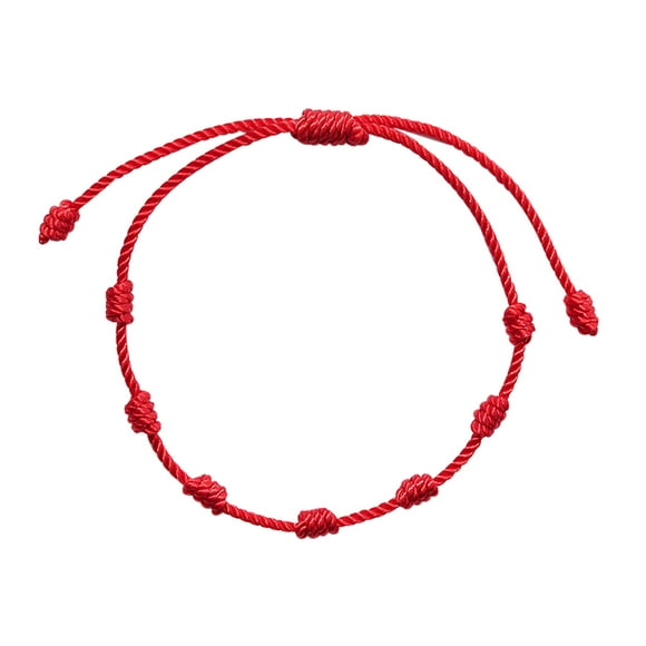 2 Pieces Of Red String Friendship Couple Woven Adjustable Paper Card Bracelet