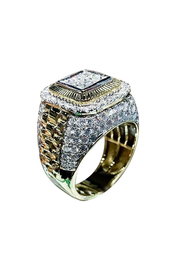 xiangDd Business Men Fashion Jewelry Boyfriend Gift Ring Wedding Ring Jewelry Size 6-13