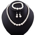 thumbnail image 1 of [xiangDd]Natural Freshwater Pearl Necklace Bracelet Earrings fashion Jewelry Set, 1 of 5