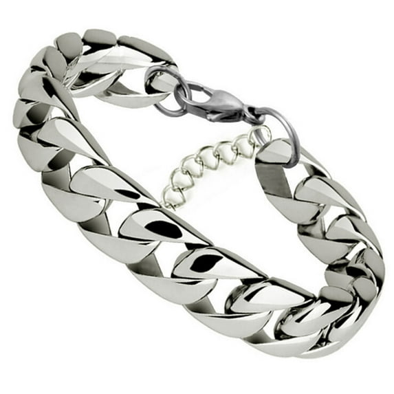 xiangDd Stainless Steel Men Women Flat Bracelet Titanium Steel Hand Jewelry Gift