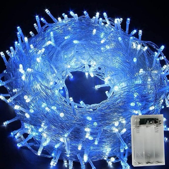 xiao Fairy Lights,Dazzle Bright Fairy String Lights, 5M 50LEDIndoor Fairy Lights Indoor Outdoor Rope Fairy String Lights Battery Fairy String Christmas Tree (Blue)