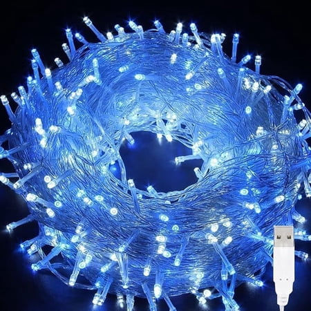 xiao Fairy Lights,Dazzle Bright Fairy String Lights, 6M 40LED Indoor Fairy Lights Indoor Outdoor Rope Fairy String Lights USB Fairy String Christmas Tree (Blue)