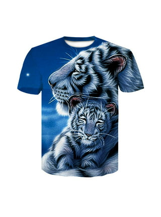  HYPERFAVOR Smart Tiger Shirts for Men- Collared Tiger Polo  Shirts for Men- Tiger Print Shirt Men Gift for Tiger Lover : Clothing,  Shoes 