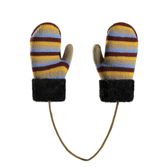 xiatrees Kids Toddlers Winter Knit Warm Beanie Hat Scarf Gs Set Pompom Cap Neck Gs Fleece Lined Burgundy Free Size