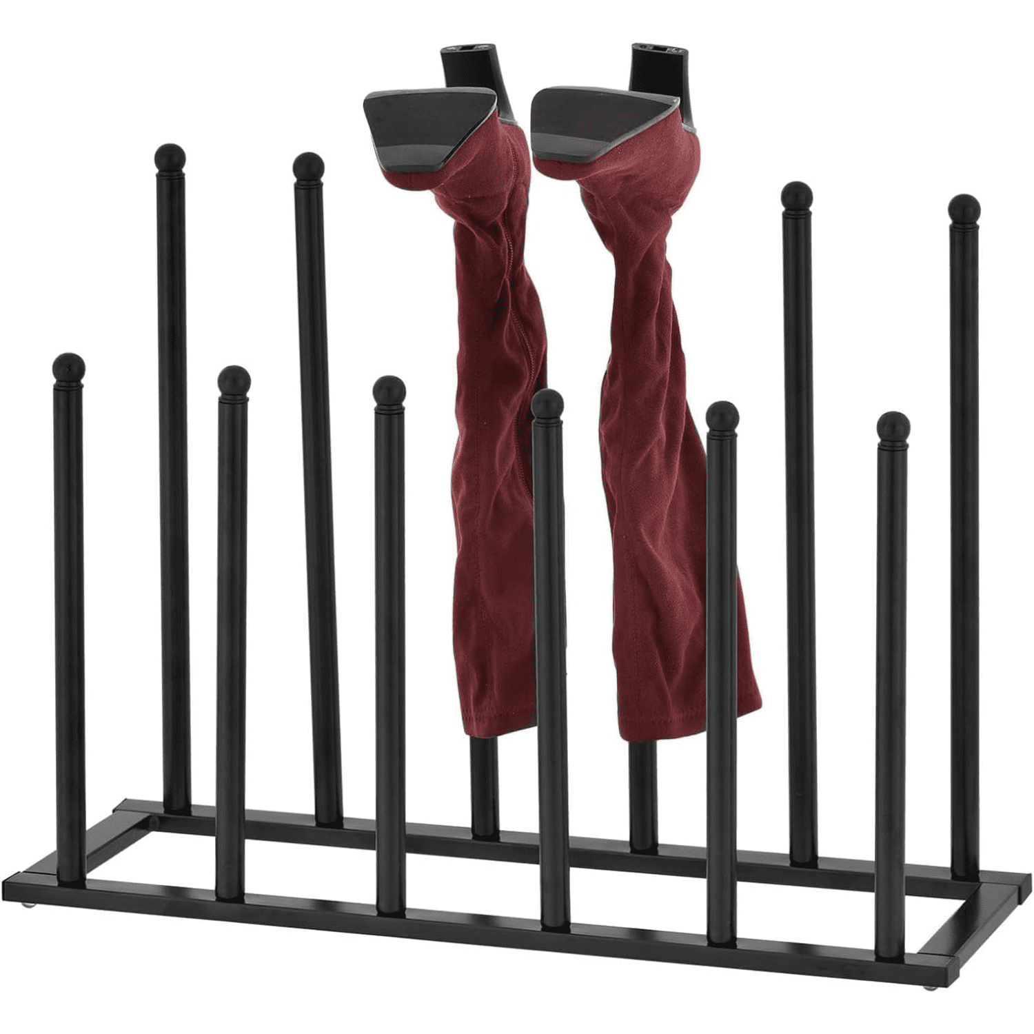 dzyasd Modern White Metal Free Standing Boot Shoe Rack Organizer Tall ...