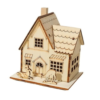  Alipis Villa Small House Wooden Houses for Crafts Toy House  Cottage Nativity Ornaments for Kids Miniature House Model Furniture  Household Decor Scene Layout Adornment Cute Child Game Set : צעצועים ומשחקים