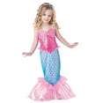 thumbnail image 1 of xingqing 4-12 Years Toddler Girls Mermaid Sequined Swimsuit, Strap Fish Scale Net Tail Skirt for Cosplay  Pink blue 11-12 Years, 1 of 5