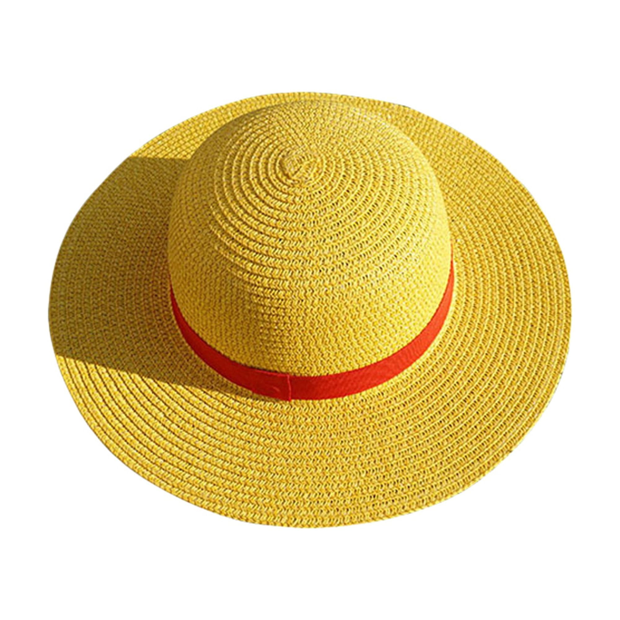 xingqing One Piece Straw Hat, Luffy Straw Hat with String One Piece Hat ...