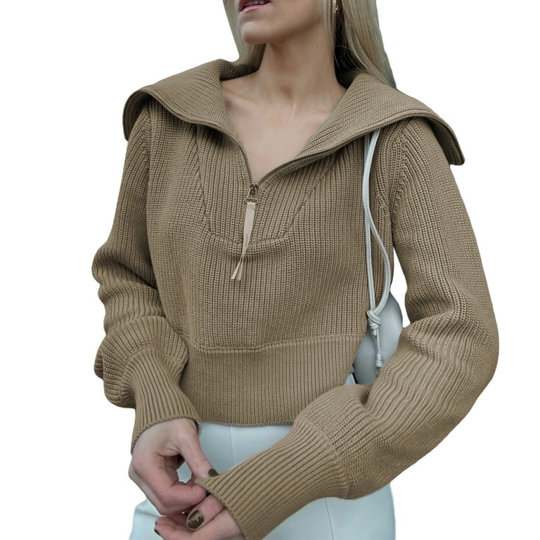 Zip up turtleneck sweaters sale