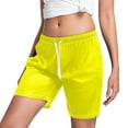 thumbnail image 1 of xingwang Clearance Plus Size Shorts for Women High Waisted,Women's Fashionable Printed Drawstring Shorts Summer Elastic Waist Casual Lightweight With Pockets Yellow XXXL, 1 of 8