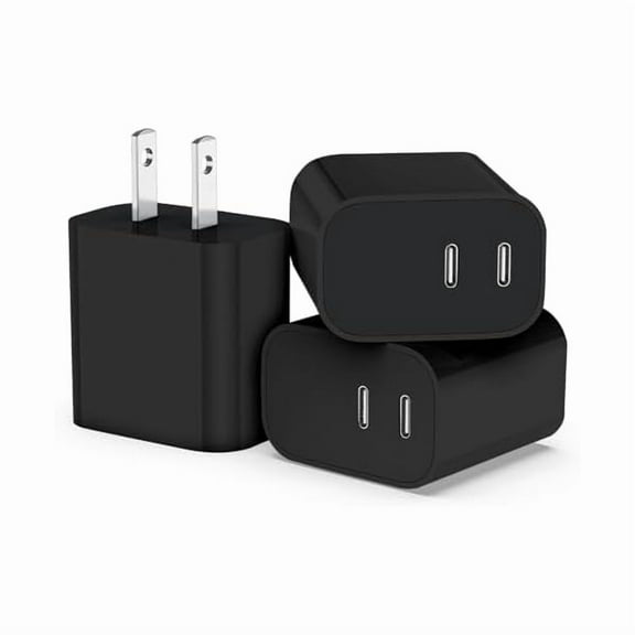 USB C Charger,Dual Port USB C Fast Charging BlockType C Wall Charger Plug for iPhone 15/14/13/12/11/ Pro Max/Plus/Xs Max/XR/X,iPad Pro/Samsung Galaxy(20W)